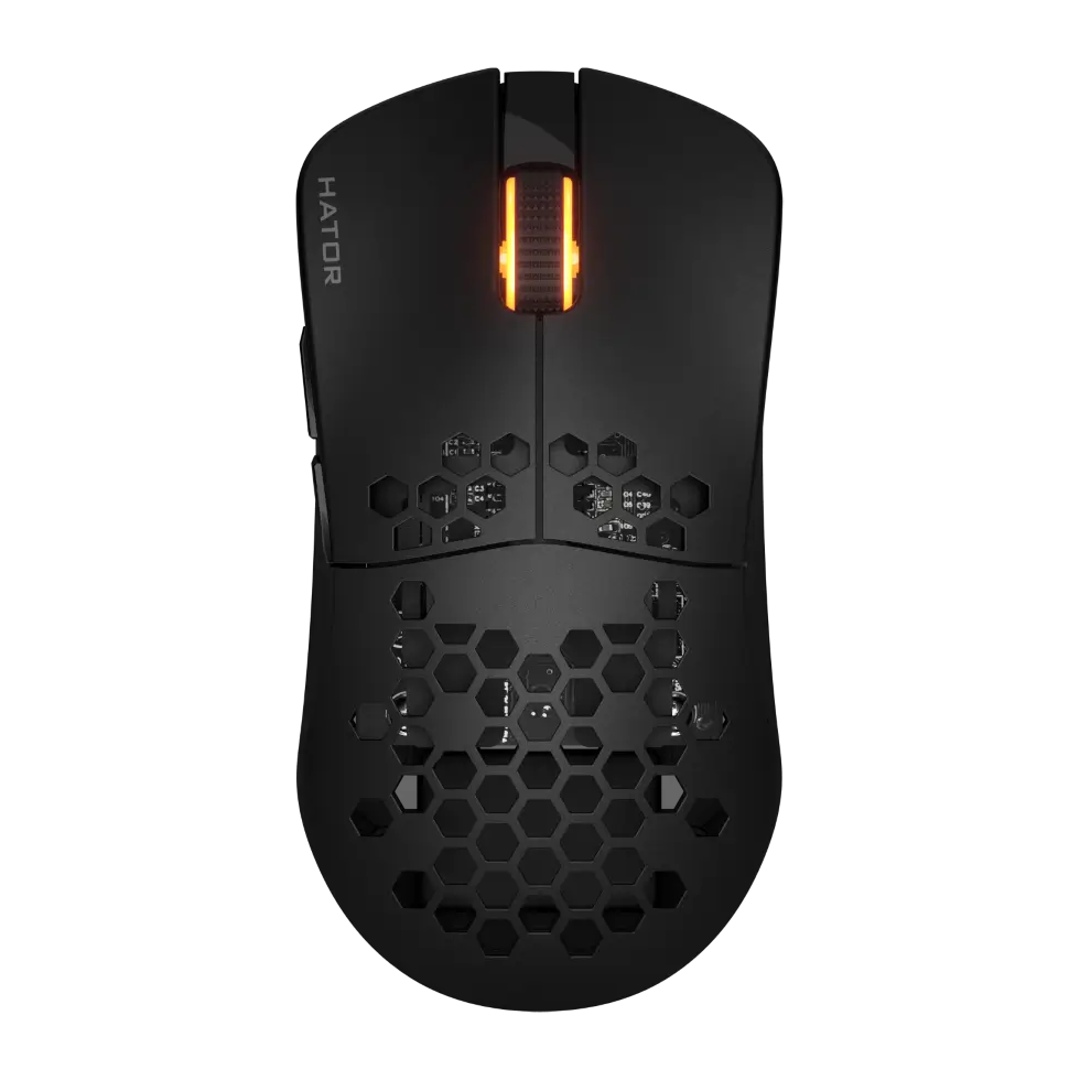 Мишка HATOR Stellar Wireless (HTM650) black, вигляд зверху