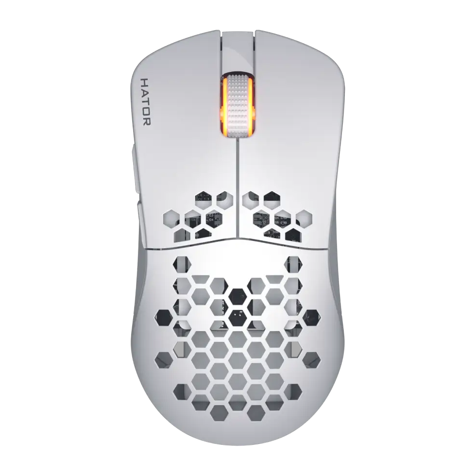 Мишка HATOR Stellar Wireless (HTM651) white, вигляд зверху