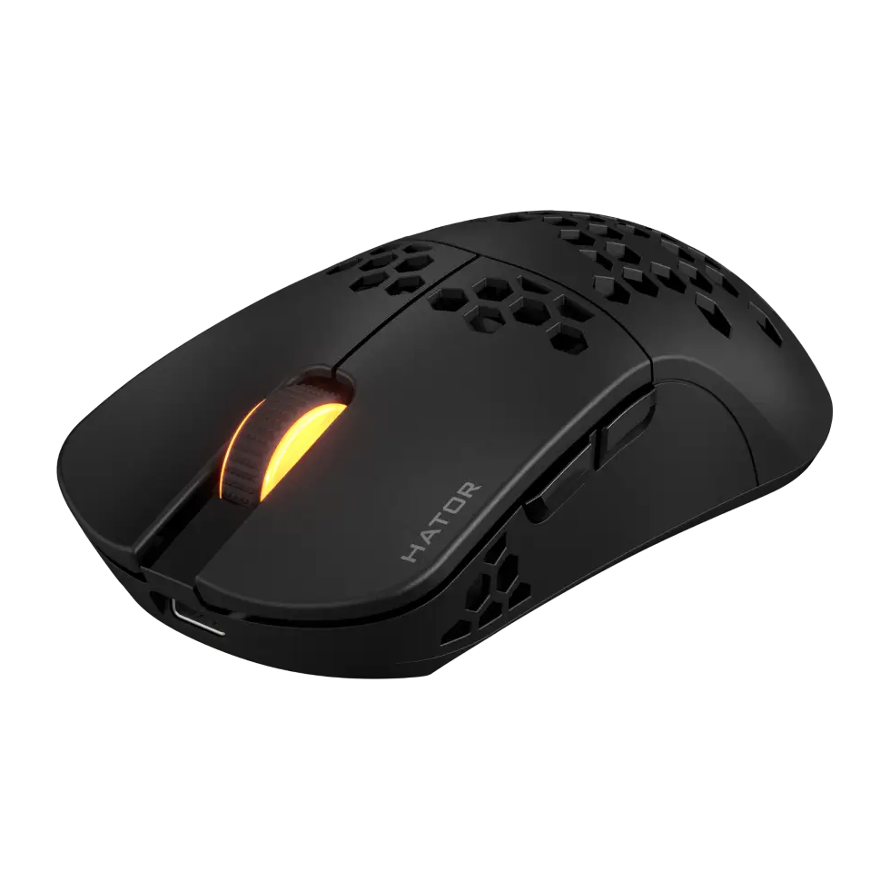 Мишка HATOR Stellar Wireless (HTM650) black, вигляд спереду