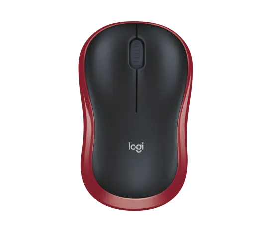 Logitech M185 Wireless Red вид сверху