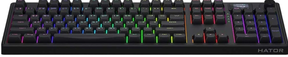 HATOR Skyfall 100 PRO Wireless Black с TFT экраном и RGB