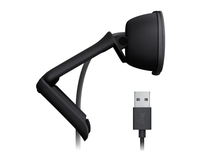 Logitech Brio 105 сбоку с кабелем USB-A