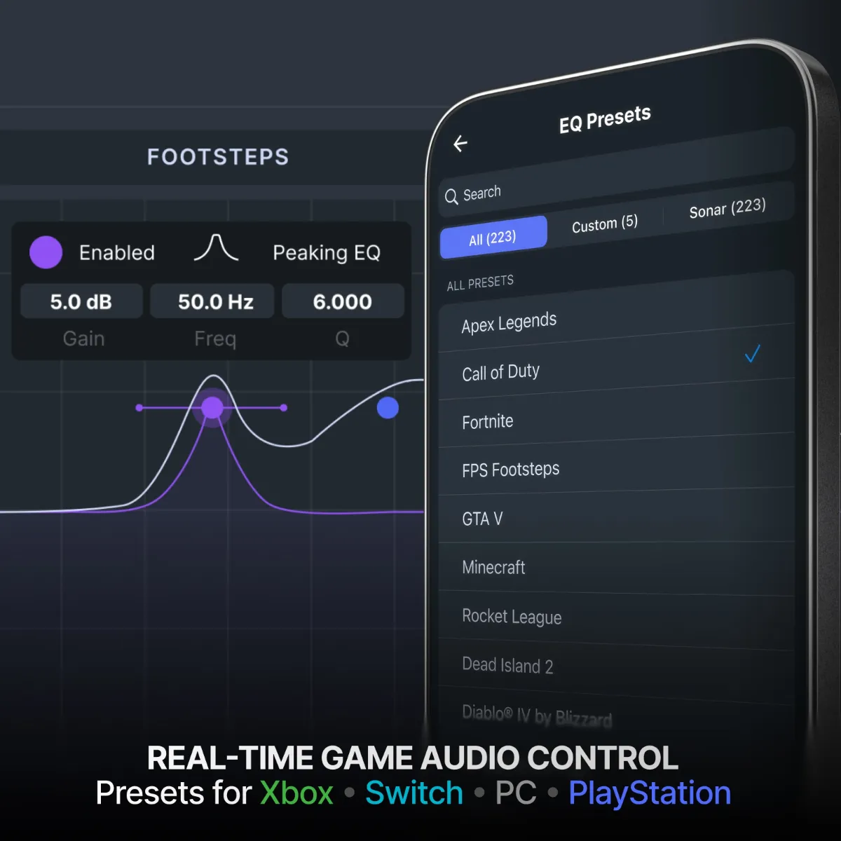 Arctis App та ігрові аудіопресети