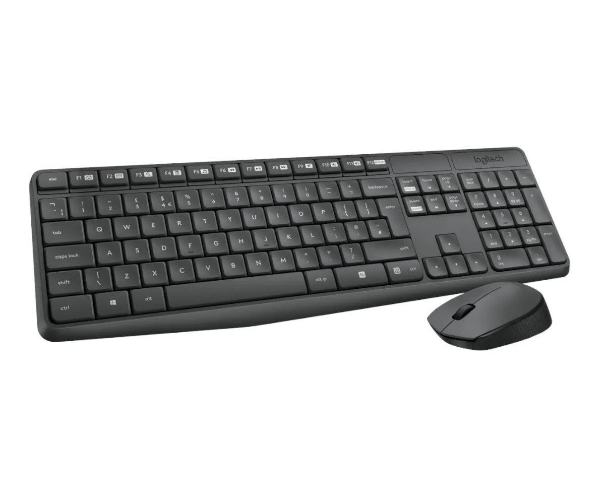 Клавиатура и мышь Logitech MK235 крупным планом