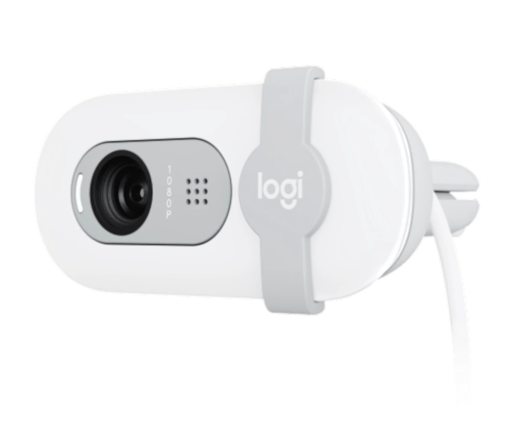 Logitech Brio 100 Off White, встроенный микрофон