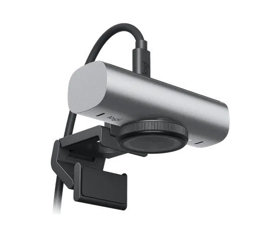 Logitech MX Brio 4K Graphite в наклонном положении