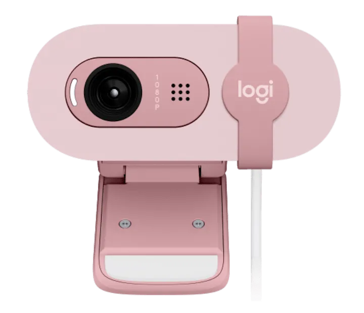 Logitech Brio 100 Rose, вид спереди