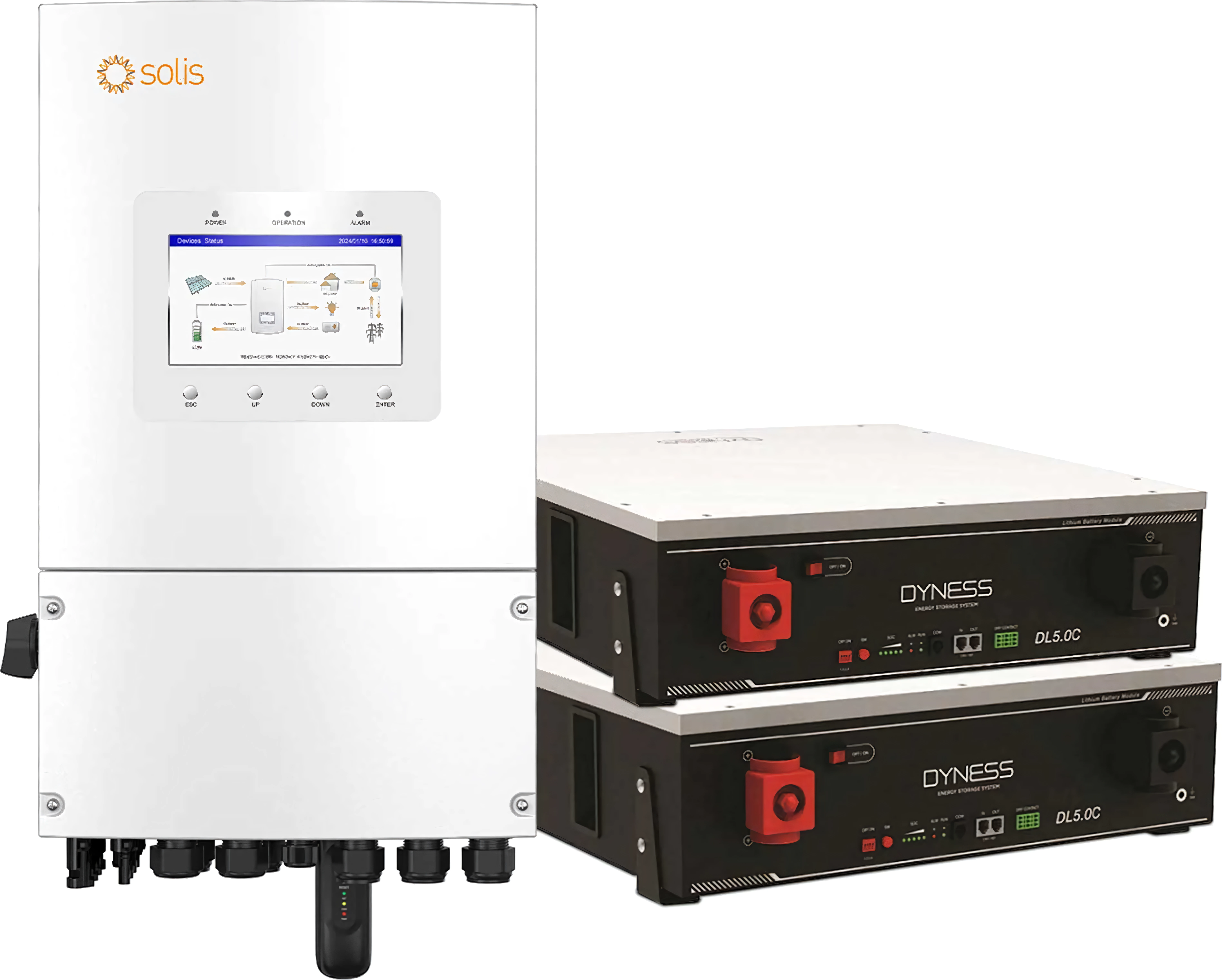 Solis S6-EH1P6K-L-PLUS с двумя батареями Dyness DL5.0C