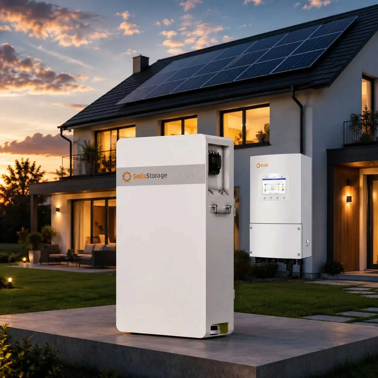 Ілюстрація домашньої гібридної енергетичної системи Solis