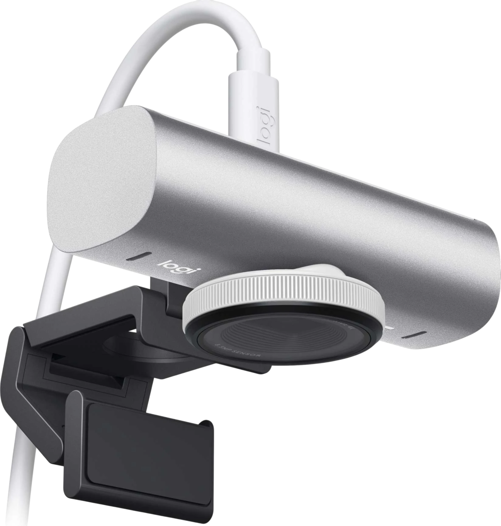 Logitech MX Brio Pale Grey с защитной шторкой