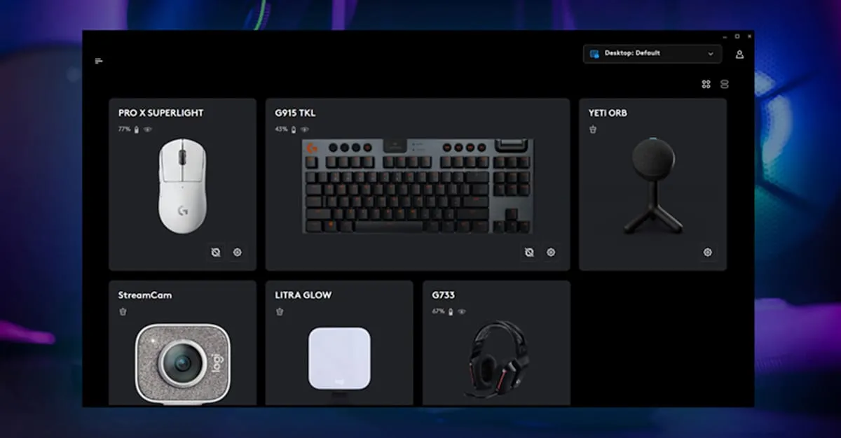 Управление Logitech G Yeti Orb через G HUB