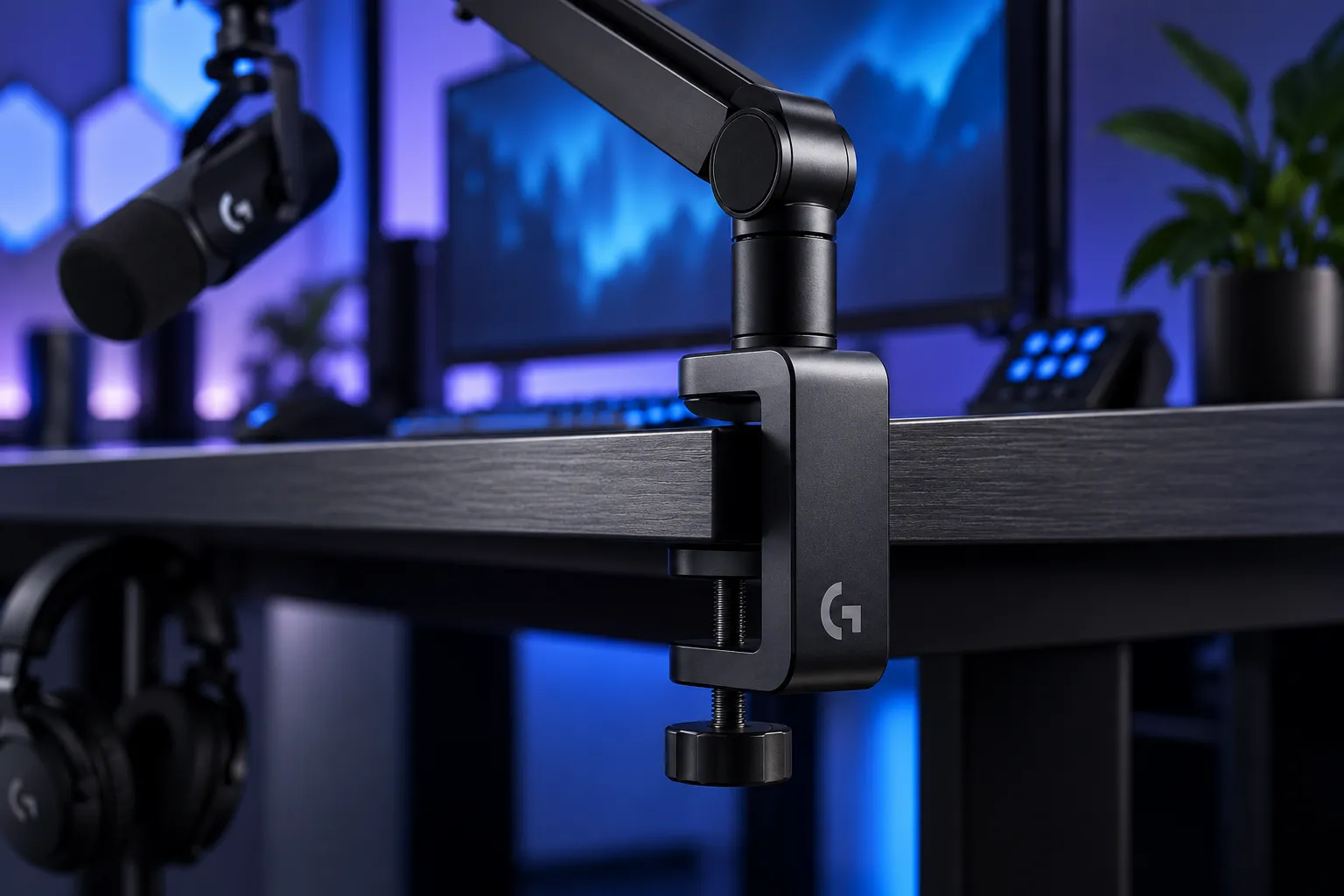 Logitech G Compass и настольный C-зажим