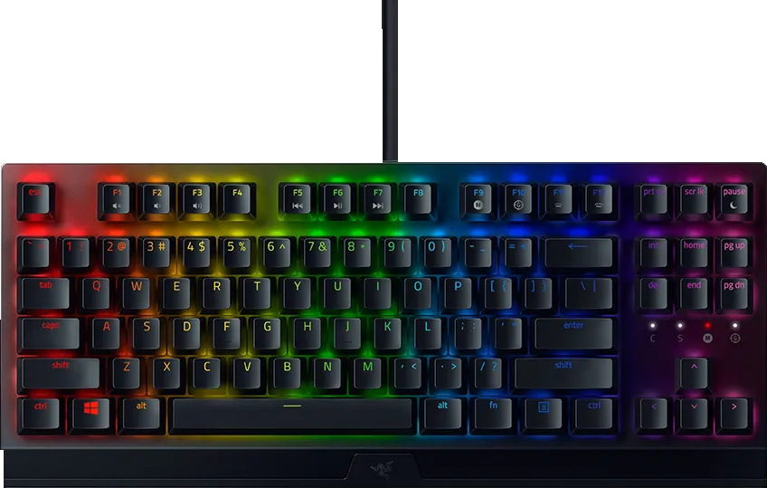 Razer BlackWidow V3 Tenkeyless вигляд зверху