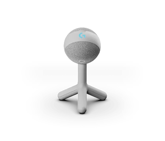 Logitech G Yeti Orb White на комплектной подставке