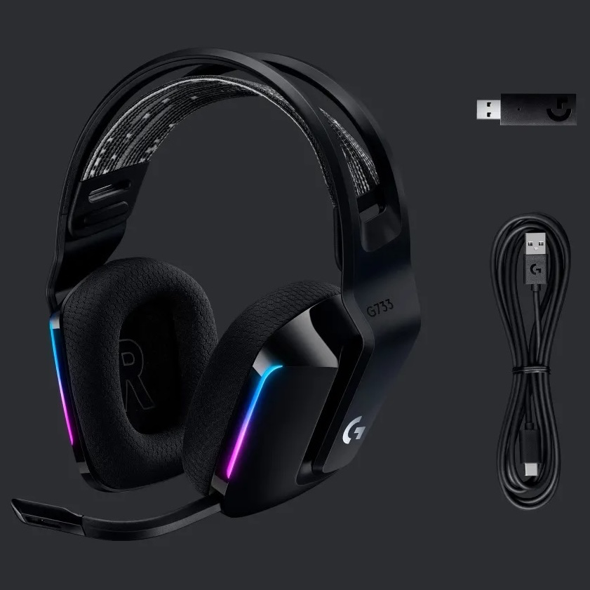 Комплектація Logitech G733 LIGHTSPEED Wireless RGB Black