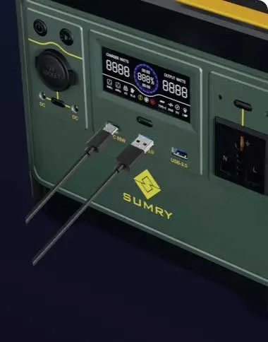 Порты USB и панель управления SUMRY SMR650