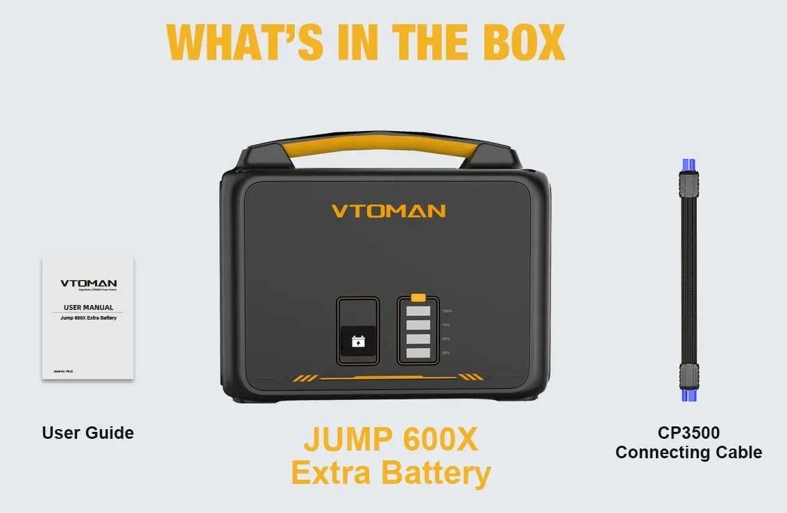 Комплектация VTOMAN Jump 600X Extra Battery