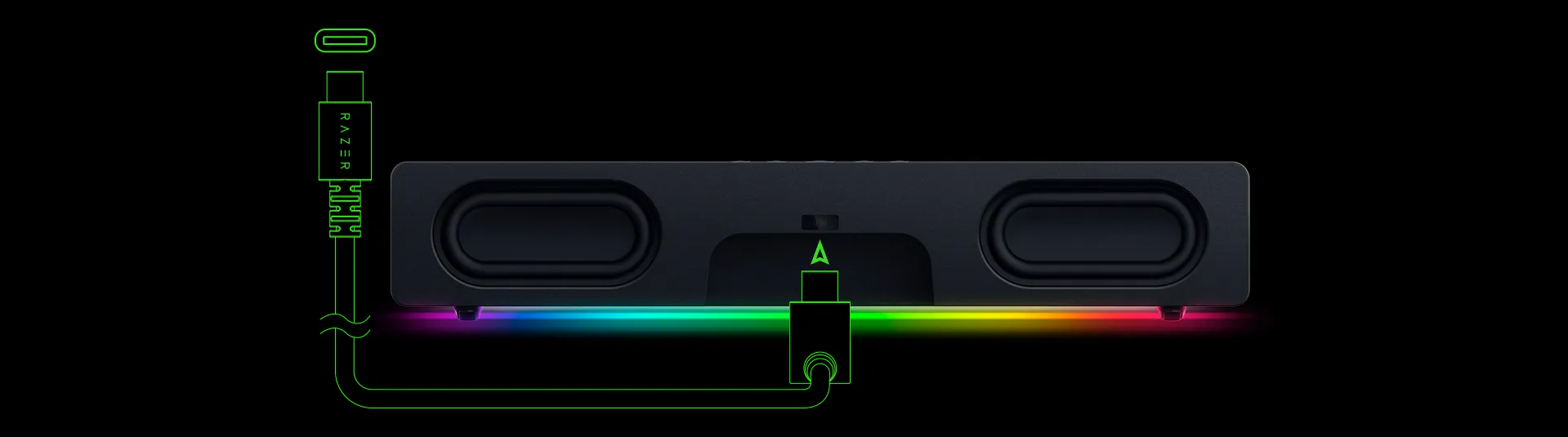 Подключение Razer Leviathan V2 X