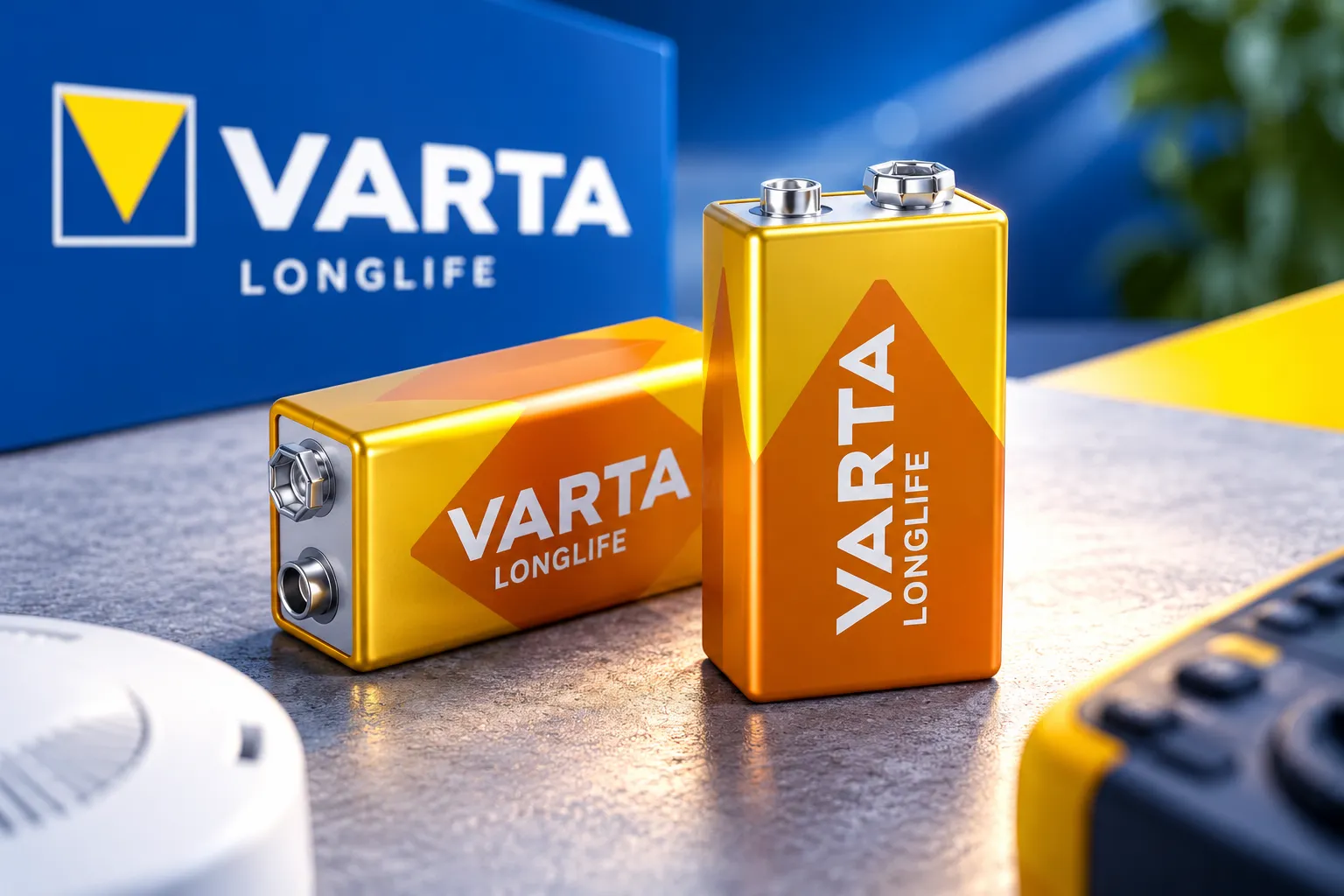 Батарейки VARTA LONGLIFE 6LR61 9 В, комплект 2 шт.