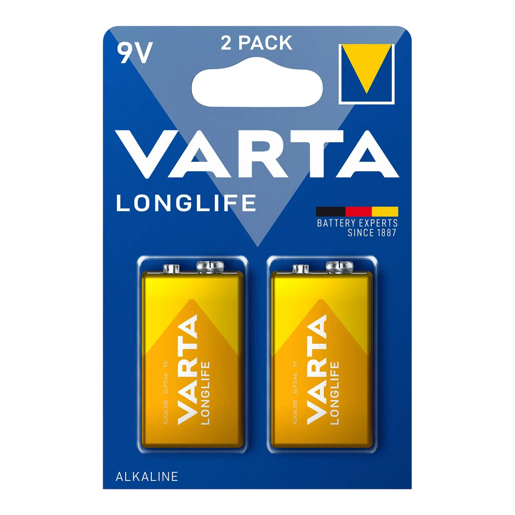 VARTA LONGLIFE 9V – размеры и конструкция батарейки