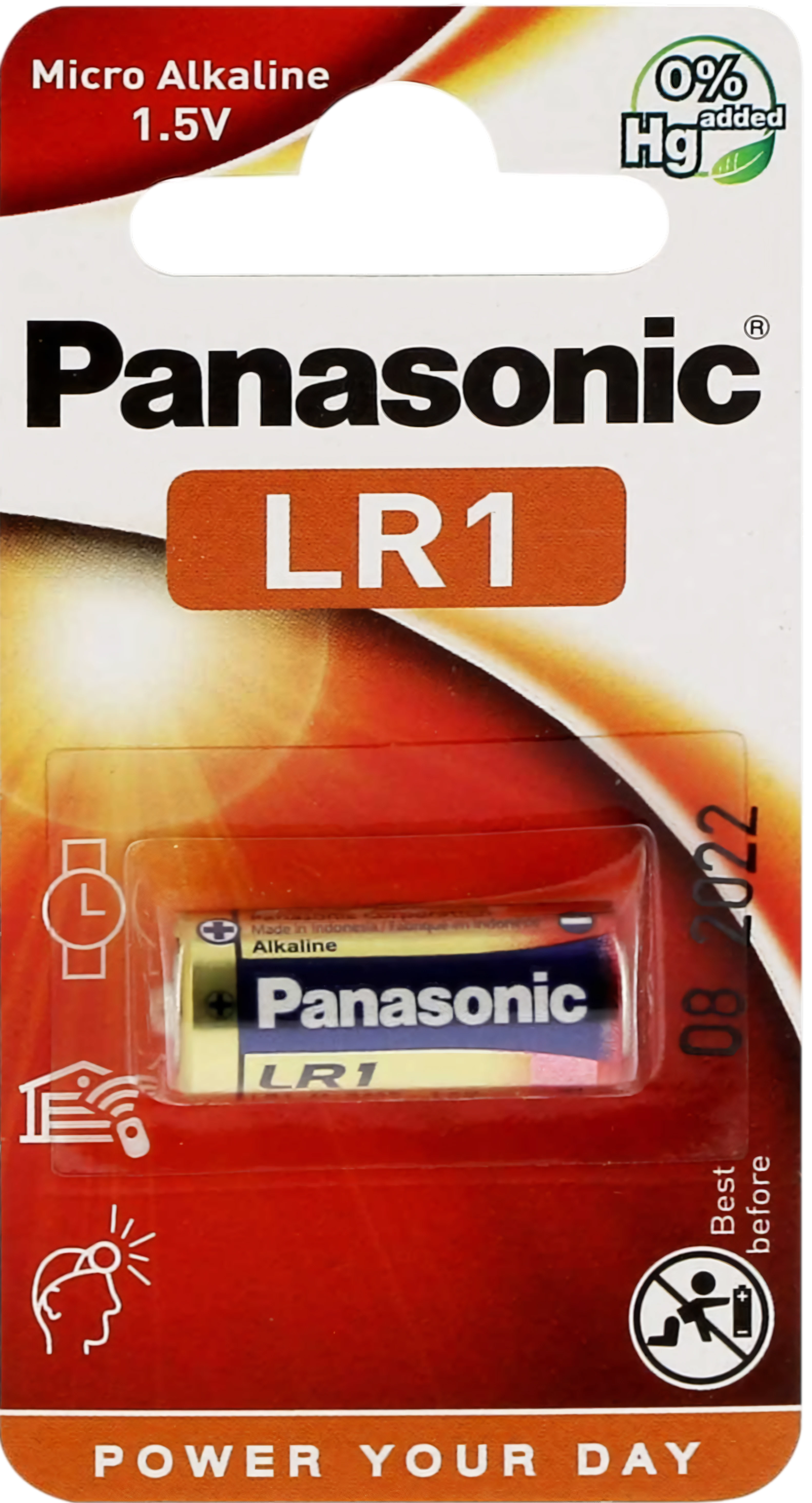 Panasonic LR1L/1BE &ndash; щелочная батарейка 1,5 В в блистерной упаковке