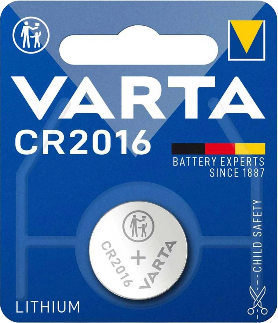 VARTA CR2016 &ndash; литиевая батарейка в индивидуальной упаковке