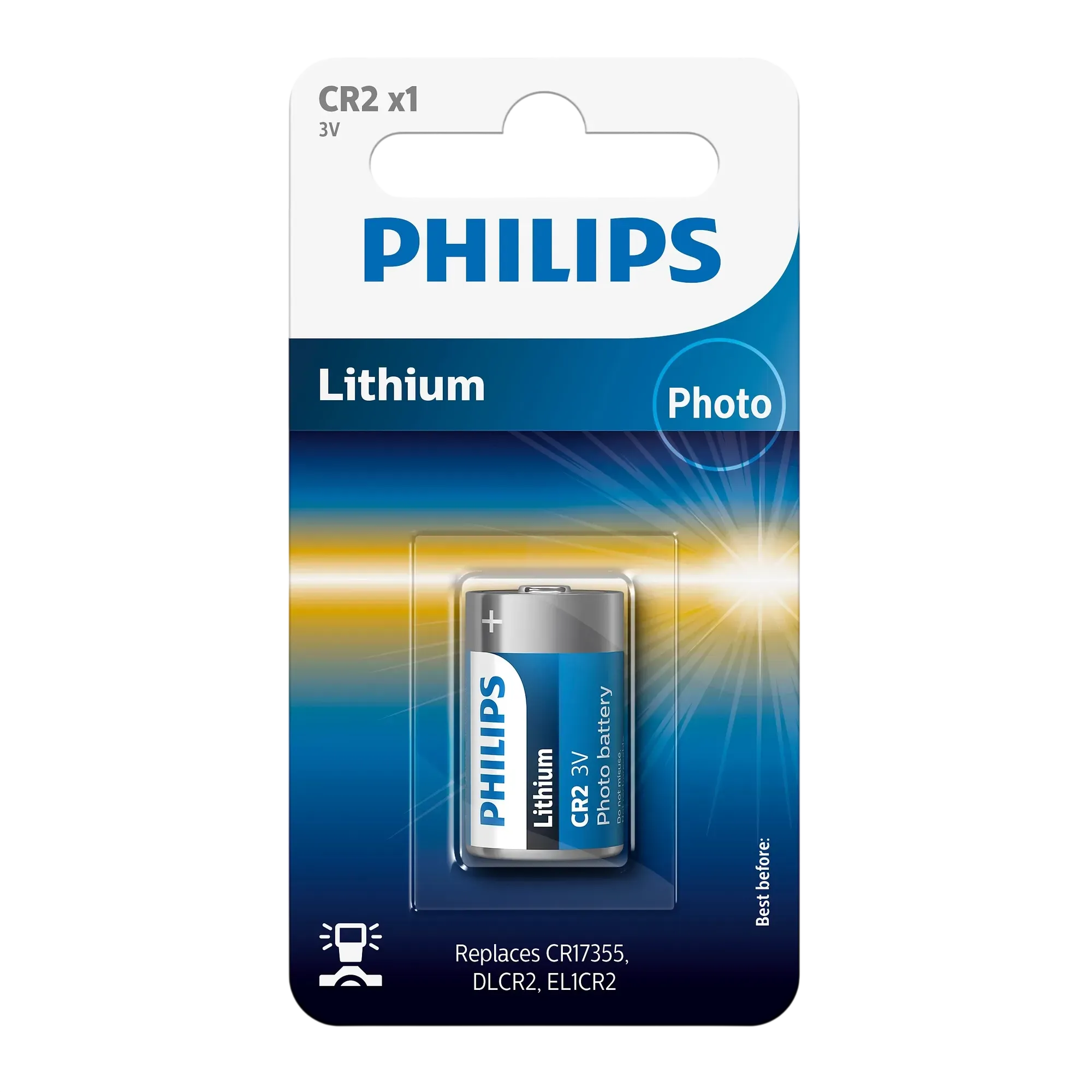 Батарейка Philips CR2 Lithium 3V CR2/01B