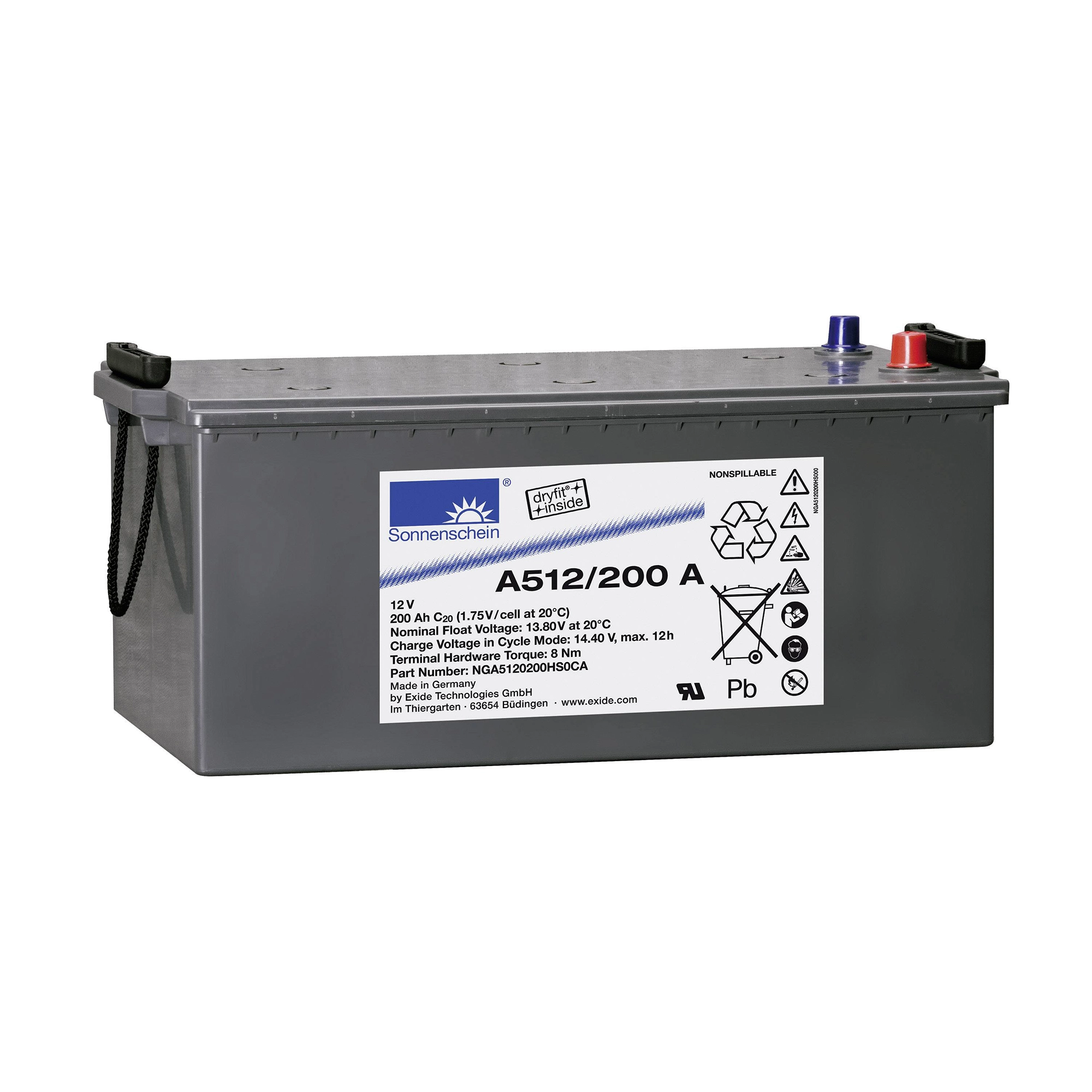 Купить Гелевый аккумулятор SONNENSCHEIN 200Ah 770A Max. 12V - фото 1