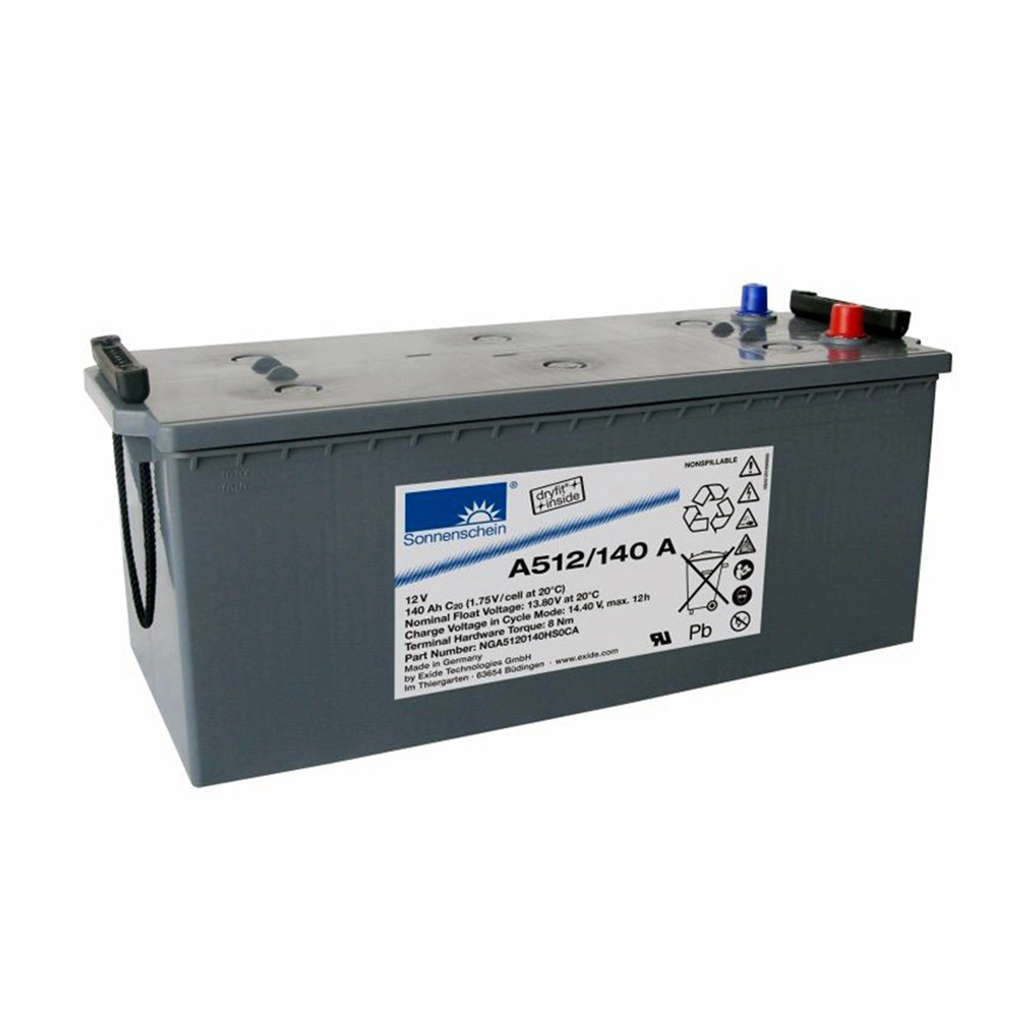 Купить Гелевый аккумулятор SONNENSCHEIN 140Ah 770A Max. 12V - фото 1