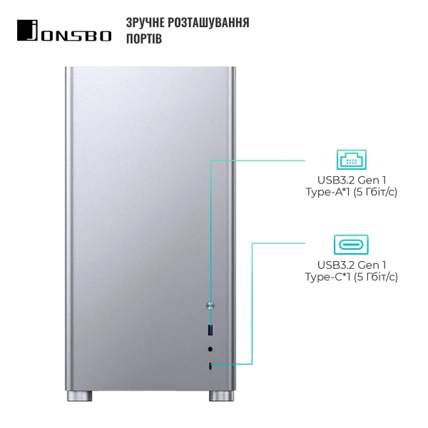 Купить Корпус JONSBO D40 Aluminum Silver - фото 4
