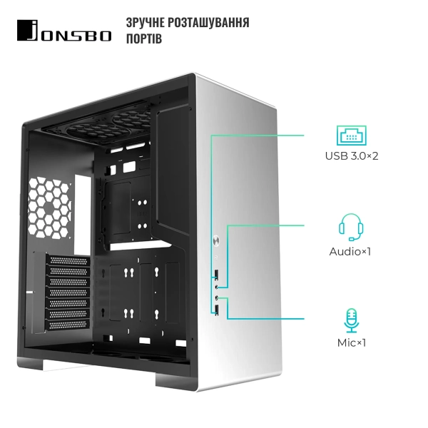 Купити Корпус JONSBO U5 Aluminum Silver - фото 3
