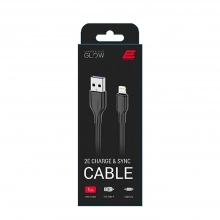 Купити Дата кабель USB 2.0 AM to Lightning 1.0m Glow black 2E (2E-CCAL-BL) - фото 2