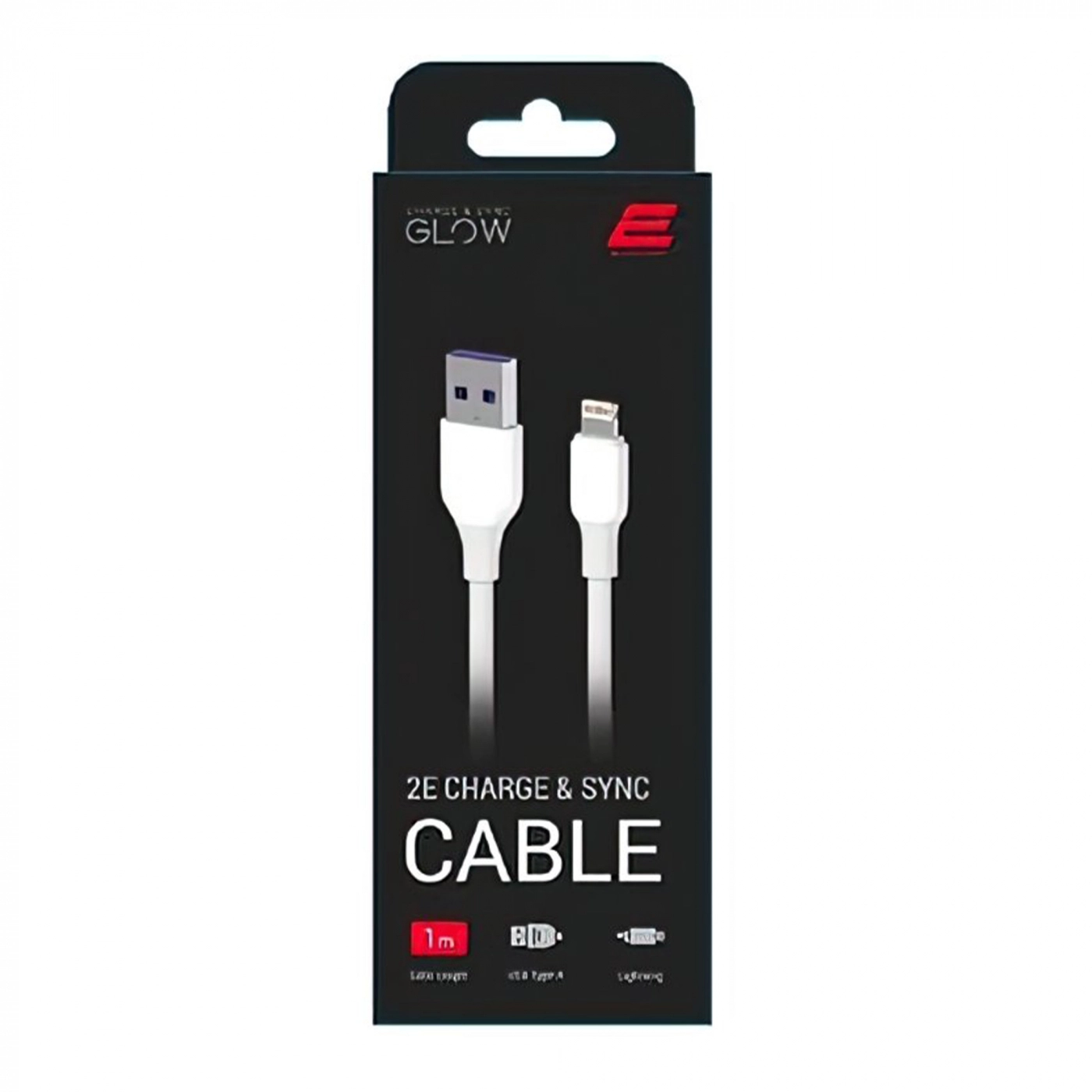 Купити Дата кабель USB 2.0 AM to Lightning 1.0m Glow white 2E (2E-CCAL-WH) - фото 2