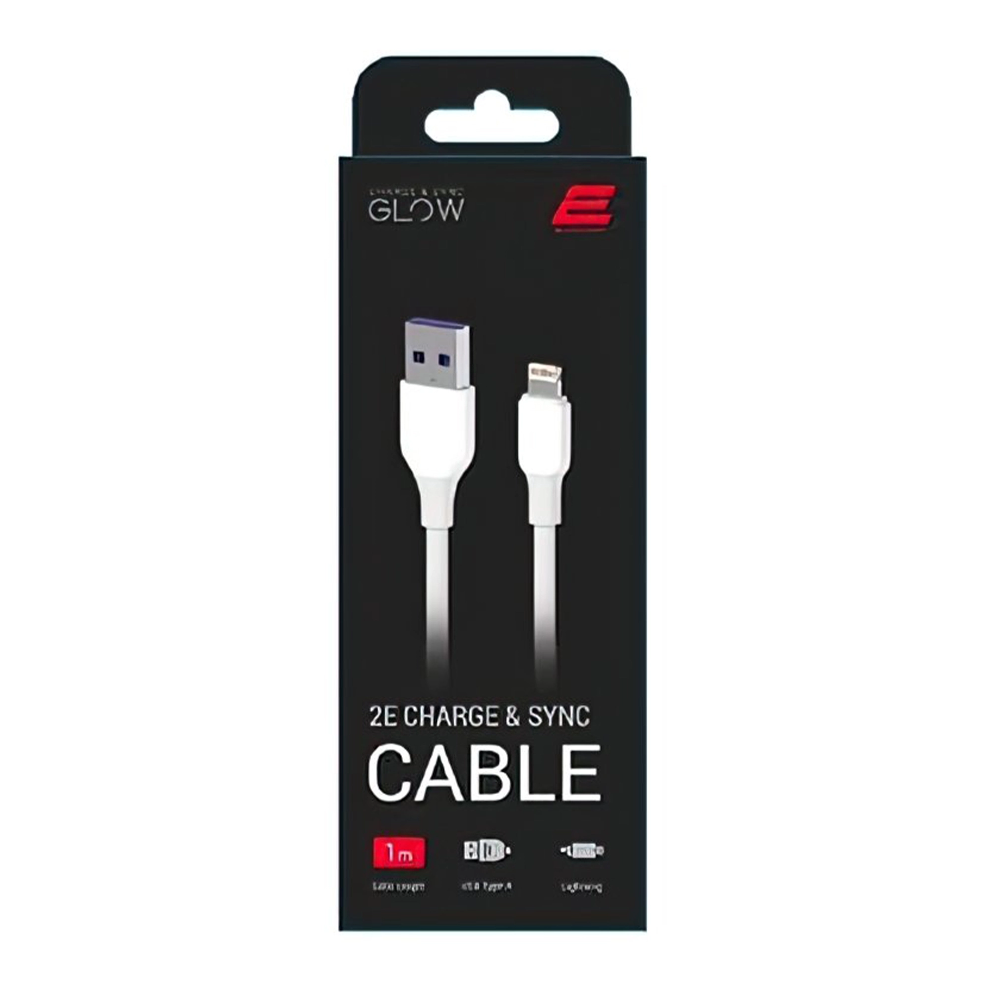 Купити Дата кабель USB 2.0 AM to Lightning 1.0m Glow white 2E (2E-CCAL-WH) - фото 2