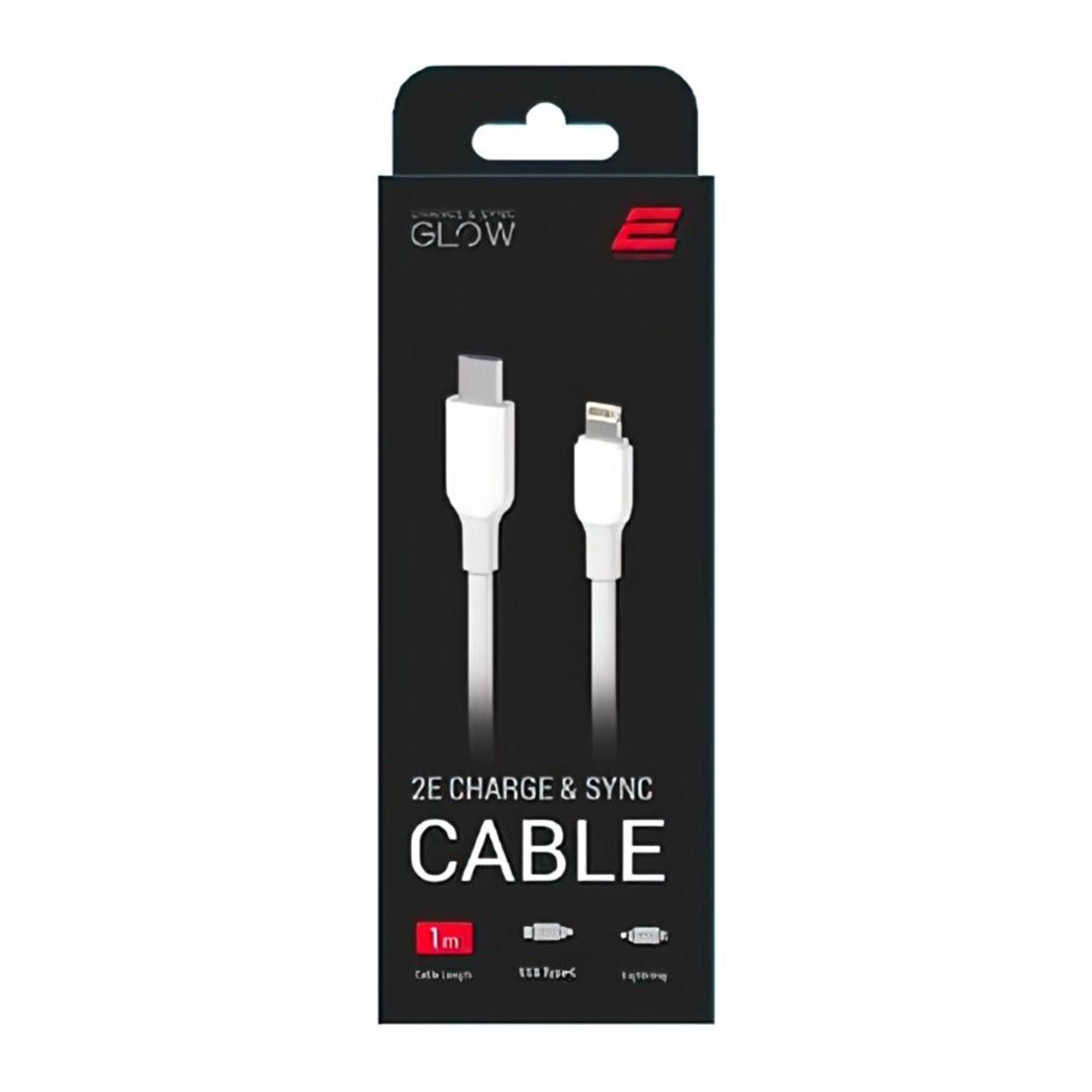 Купити Дата кабель USB-C to Lightning 1.0m Glow white 2E (2E-CCCL-WH) - фото 2