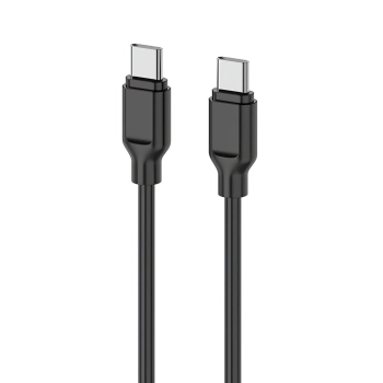 Купити Дата кабель USB-C to USB-C 1.0m Glow 60W black 2E (2E-CCCC-BL) - фото 1