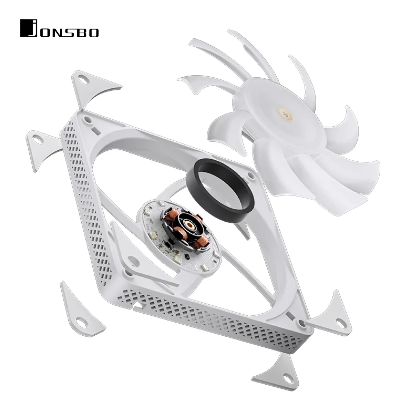 Купити Процесорний кулер JONSBO HX6200D White (120mm/4pin/LGA 1700/1200/115X/AM4/AM5/4PIN PWM) - фото 8