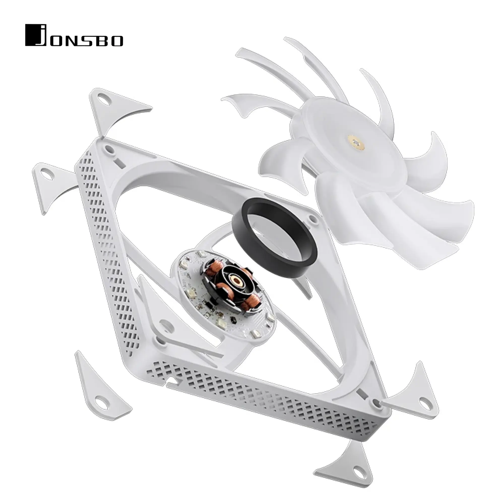 Купити Процесорний кулер JONSBO HX6200D White (120mm/4pin/LGA 1700/1200/115X/AM4/AM5/4PIN PWM) - фото 8