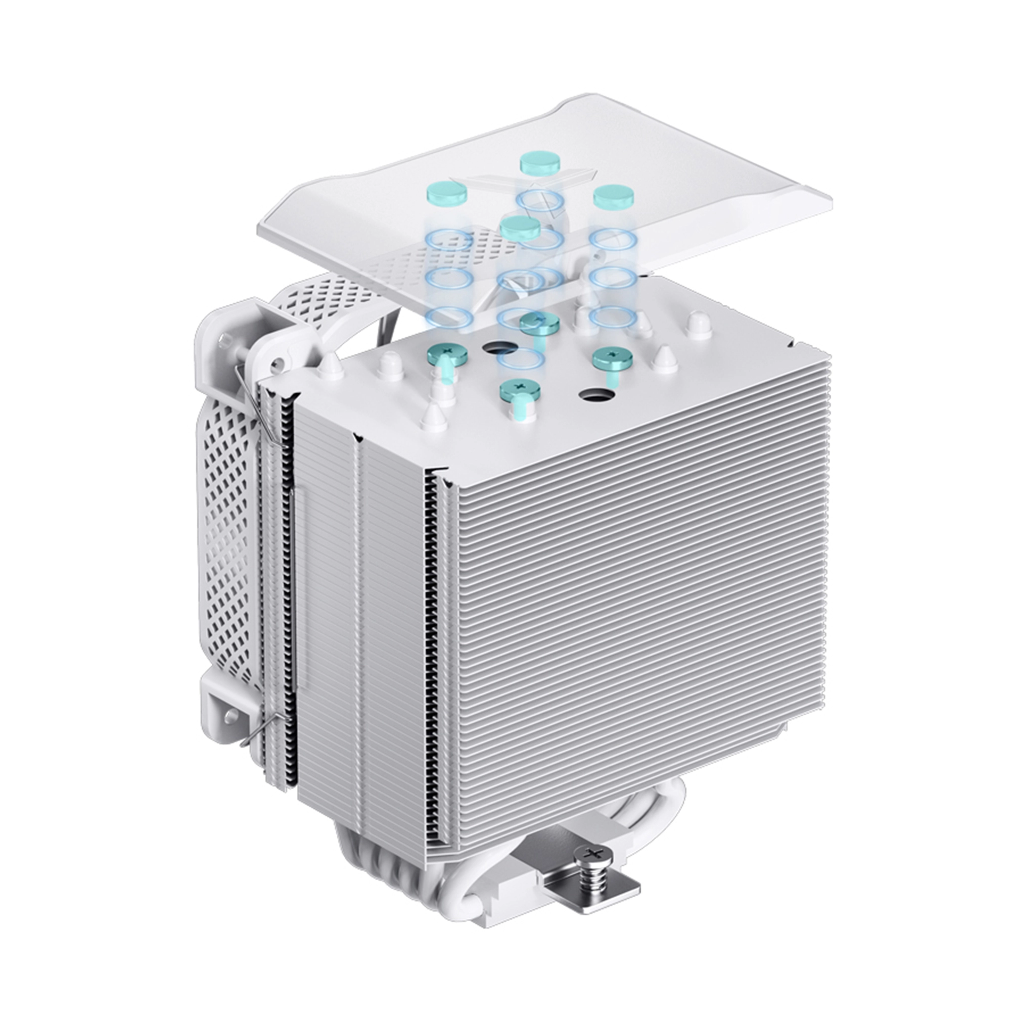 Купити Процесорний кулер JONSBO HX6240 White (120mm/4pin/LGA1200/115X/1700/2011/AM4/AM5/4PIN PWM) - фото 3