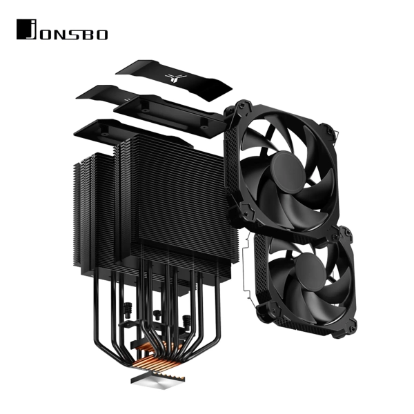 Купить Процессорный кулер JONSBO HX7280 Black (140mm/4pin/LGA1200/115X/1700/2011/AM4/AM5/4PIN PWM) - фото 13