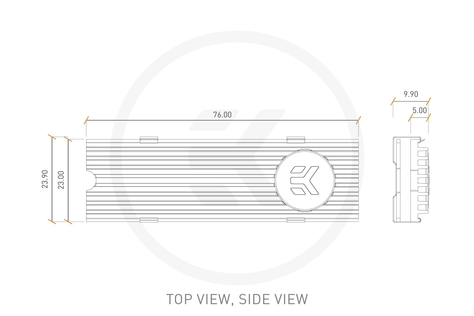 Купити Радіатор EKWB EK-M.2 NVMe Heatsink - Black - фото 5