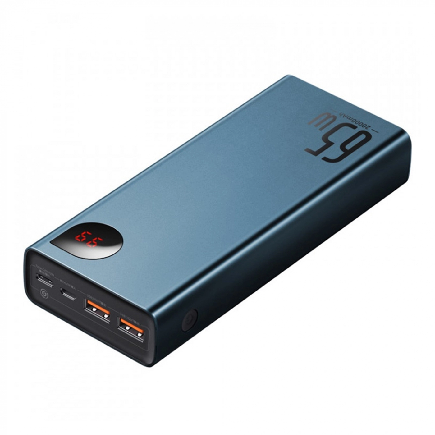Купить Павербанк УМБ Baseus Adaman Metal Digital Display Quick Charge Power Bank 20000mAh 65W Blue - фото 3