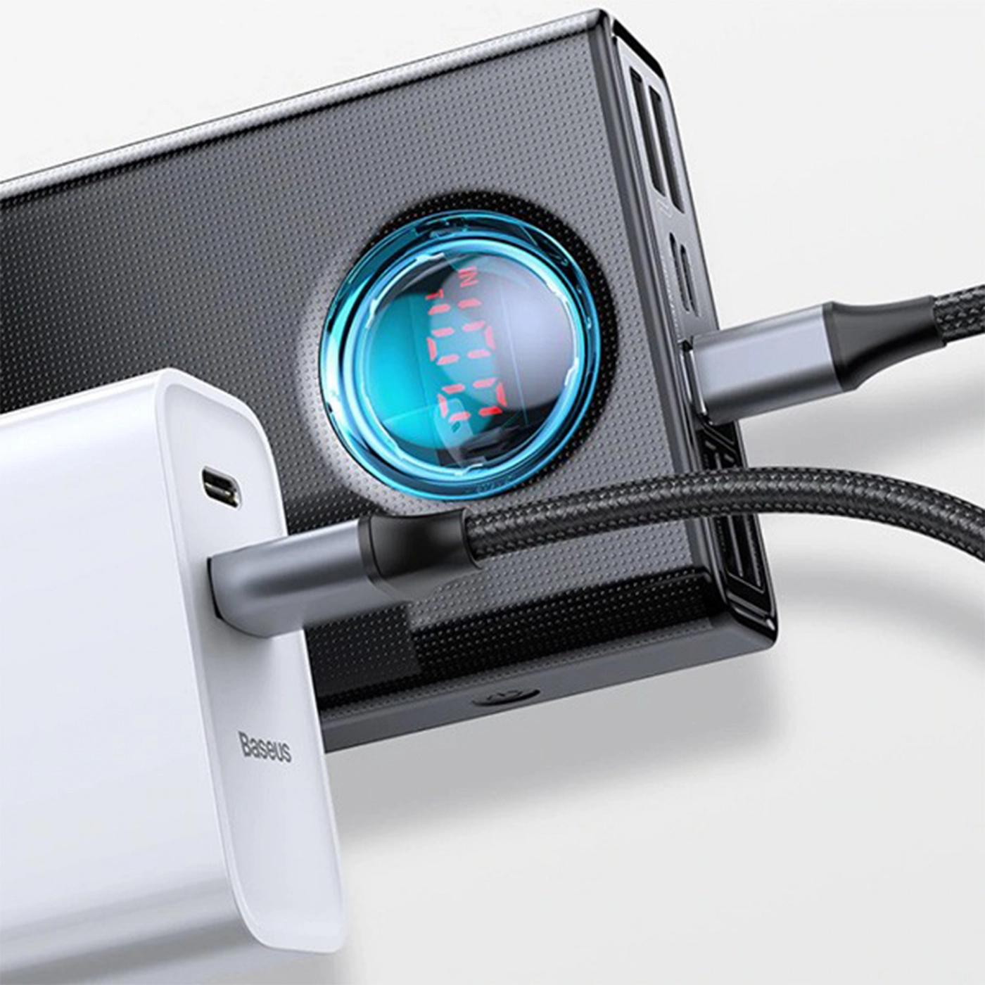 Купить Павербанк УМБ Baseus Amblight Digital Display Fast Charge Power Bank 30000mAh Black Overseas Edition - фото 7
