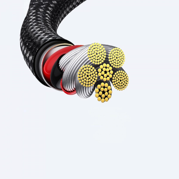 Купить Кабель Baseus Tungsten Gold Fast Charging Data Cable USB to Type-C 100W 1m Black - фото 8