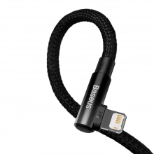 Купить Кабель Baseus MVP 2 Elbow-shaped Fast Charging Data Cable USB to iP 2.4A 1m Black - фото 3