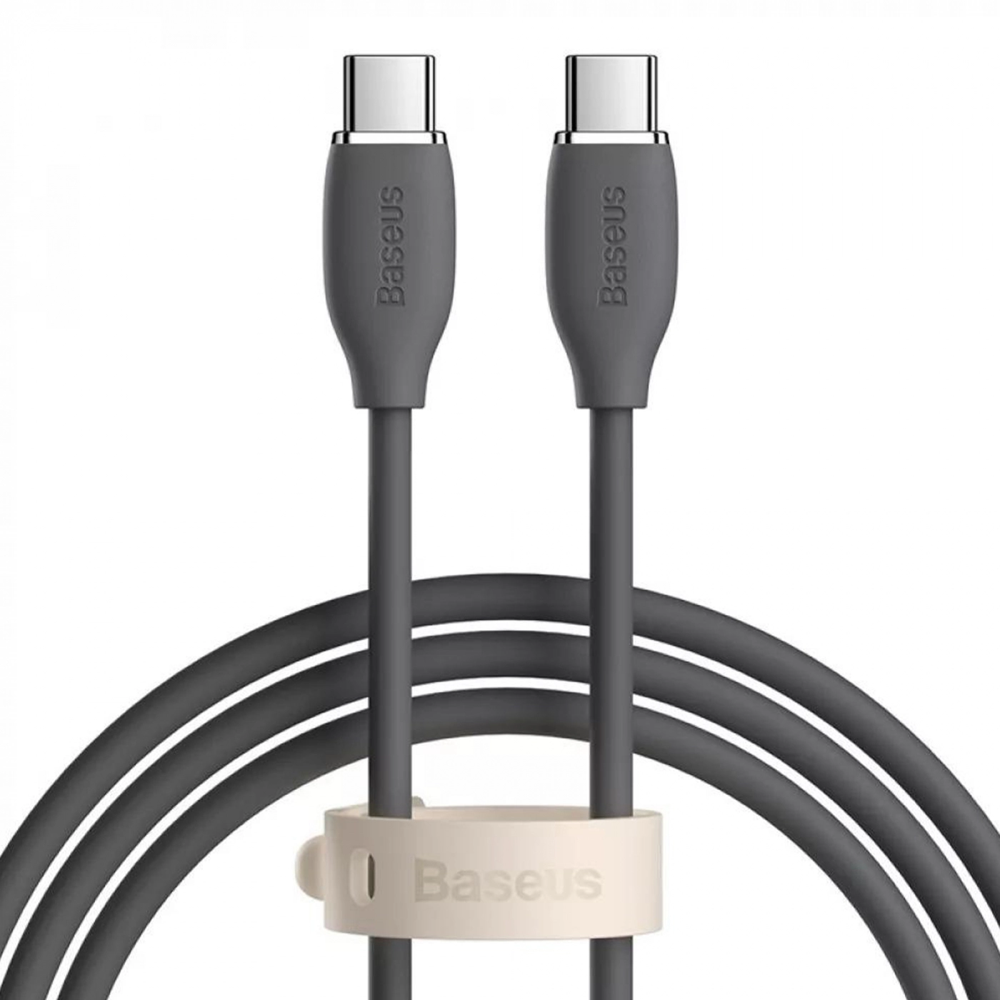 Купити Кабель Baseus Jelly Liquid Silica Gel Fast Charging Data Cable Type-C to Type-C 100W 1.2m Black - фото 1