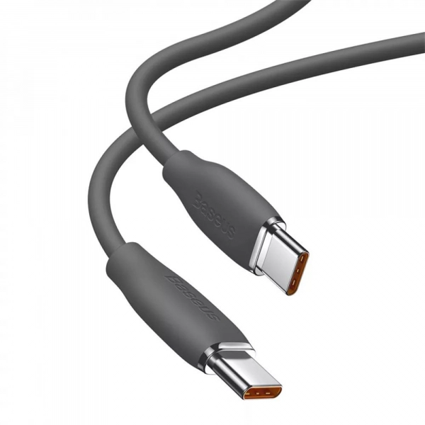 Купити Кабель Baseus Jelly Liquid Silica Gel Fast Charging Data Cable Type-C to Type-C 100W 1.2m Black - фото 2