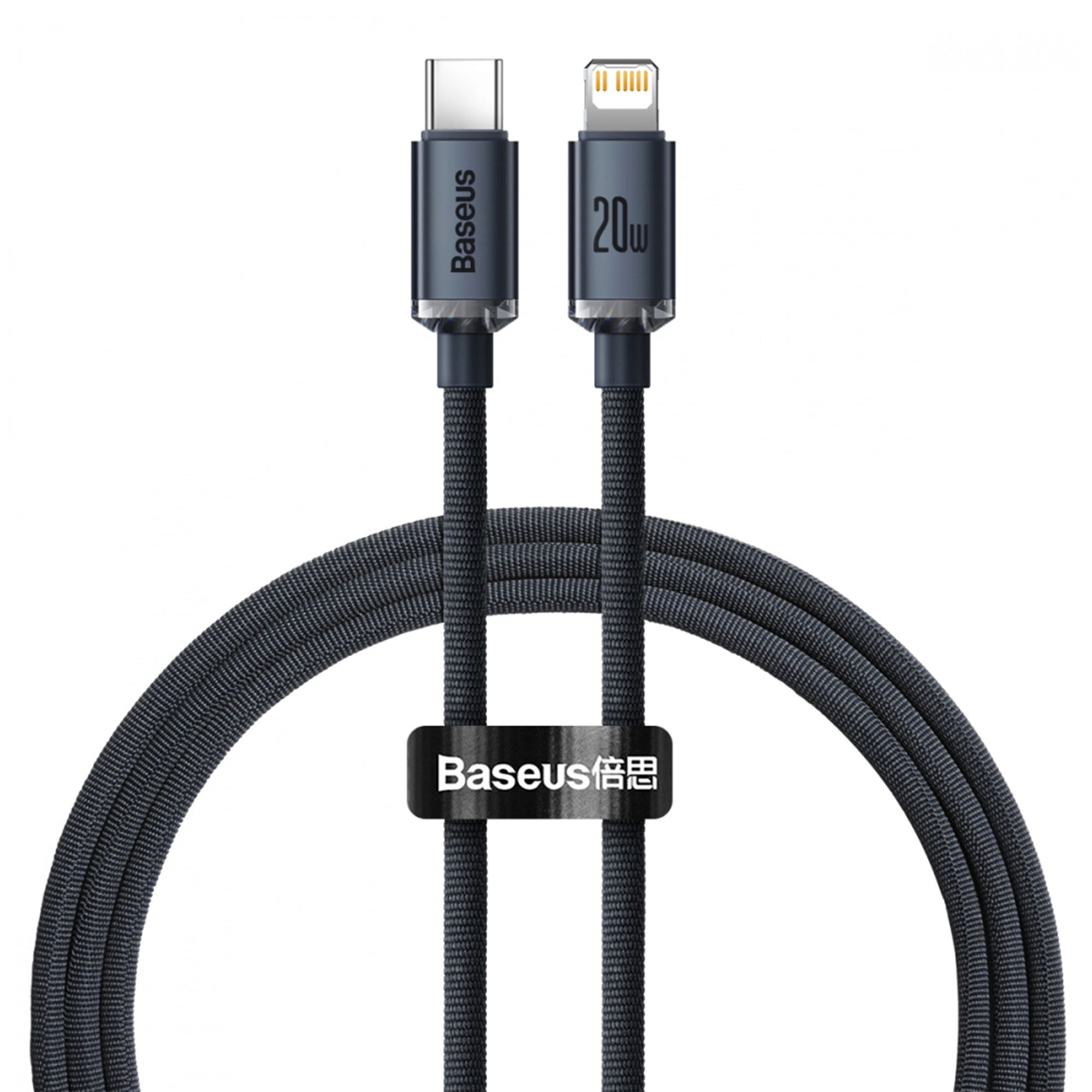 Купить Кабель CW-FXP Baseus Crystal Shine Series Fast Charging Data Cable Type-C to iP 20W 1.2m Black - фото 1