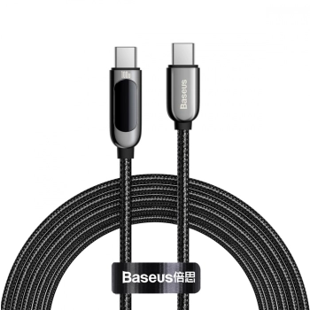 Купить Кабель Baseus Display Fast Charging Data Cable Type-C to Type-C 100W 2m Black - фото 1
