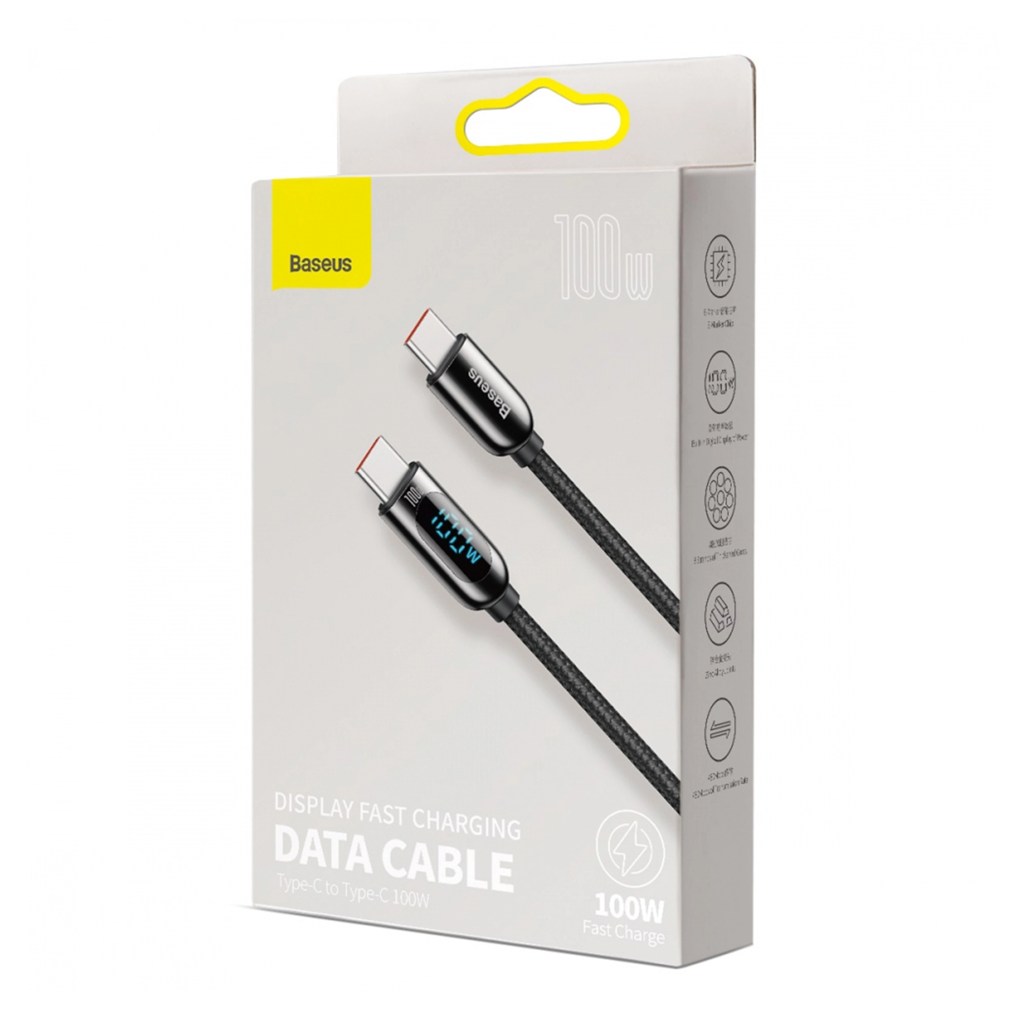 Купити Кабель Baseus Display Fast Charging Data Cable Type-C to Type-C 100W 2m Black - фото 6